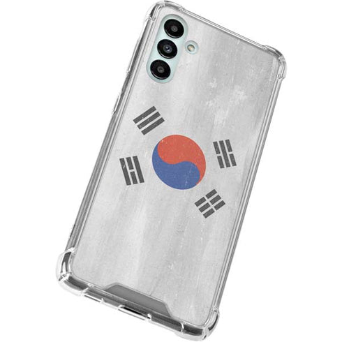 South Korean Flag Distressed Galaxy A13 5G Clear Case