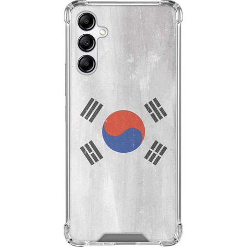 South Korean Flag Distressed Galaxy A14 5G Clear Case