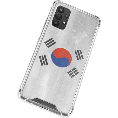 South Korean Flag Distressed Galaxy A32 5G Clear Case