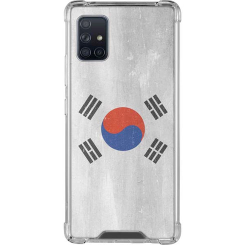 South Korean Flag Distressed Galaxy A51 5G Clear Case