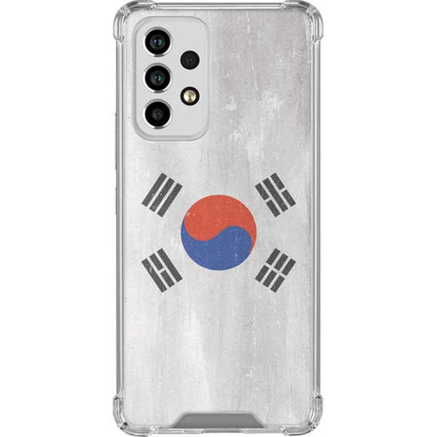 South Korean Flag Distressed Galaxy A53 5G Clear Case