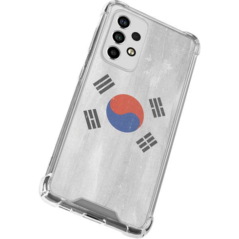 South Korean Flag Distressed Galaxy A53 5G Clear Case
