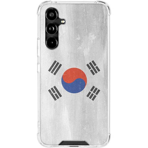 South Korean Flag Distressed Galaxy A54 5G Clear Case