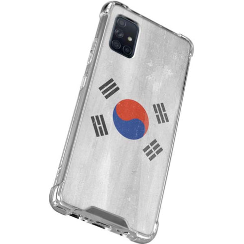 South Korean Flag Distressed Galaxy A71 5G Clear Case