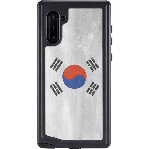 South Korean Flag Distressed Galaxy Note 10 Waterproof Case