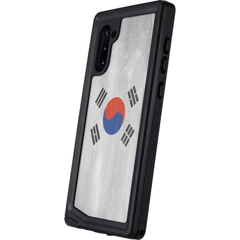 South Korean Flag Distressed Galaxy Note 10 Waterproof Case