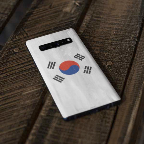 South Korean Flag Distressed Galaxy S10 Plus Skin