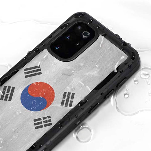 South Korean Flag Distressed Galaxy S20 Plus Waterproof Case