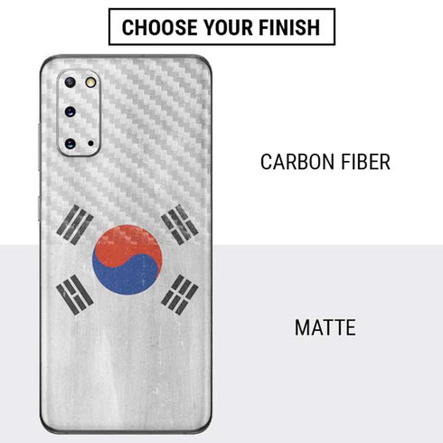 South Korean Flag Distressed Galaxy S20 Skin