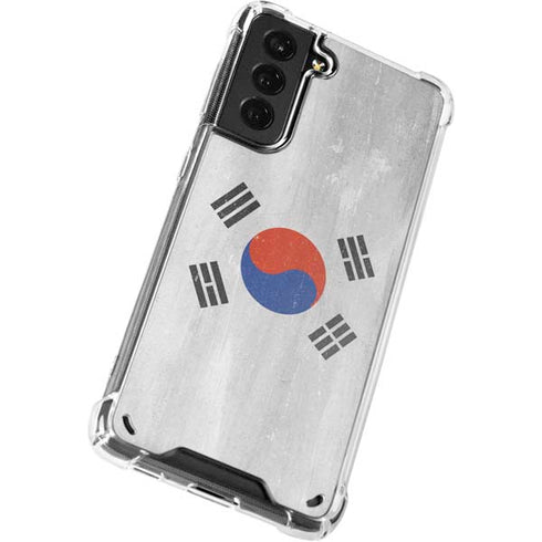 South Korean Flag Distressed Galaxy S21 Plus 5G Clear Case