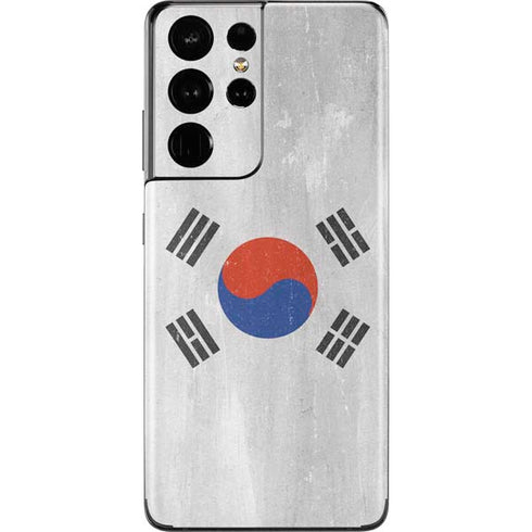 South Korean Flag Distressed Galaxy S21 Ultra 5G Skin