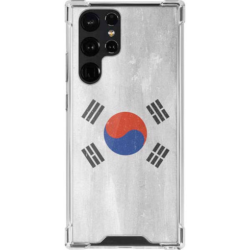 South Korean Flag Distressed Galaxy S22 Ultra Clear Case