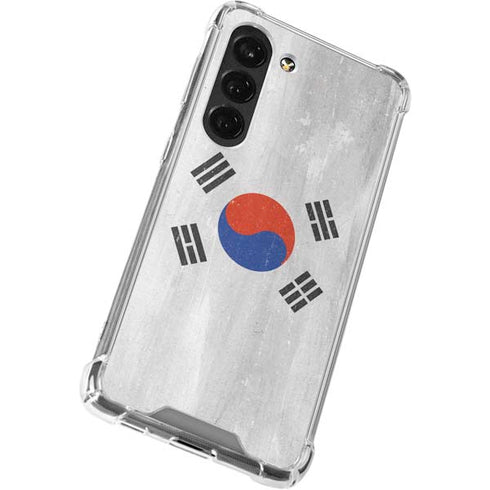 South Korean Flag Distressed Galaxy S23 Clear Case