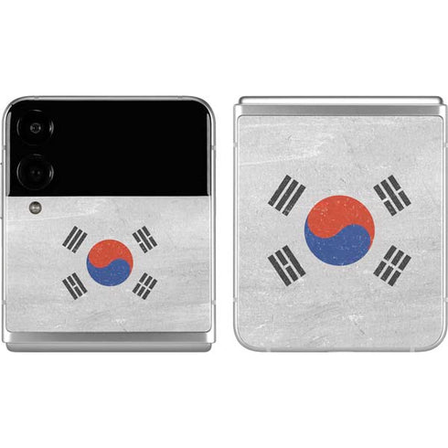 South Korean Flag Distressed Galaxy Z Flip4 5G Skin