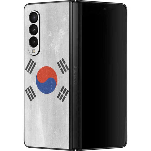 South Korean Flag Distressed Galaxy Z Fold3 5G Skin