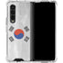 South Korean Flag Distressed Galaxy Z Fold4 5G Clear Case