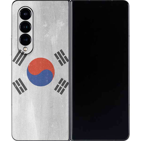 South Korean Flag Distressed Galaxy Z Fold4 5G Skin