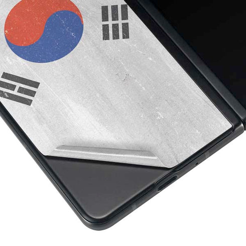 South Korean Flag Distressed Galaxy Z Fold4 5G Skin