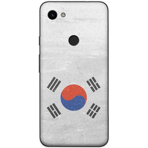 South Korean Flag Distressed Google Pixel 3a Skin