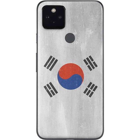 South Korean Flag Distressed Google Pixel 5a Skin
