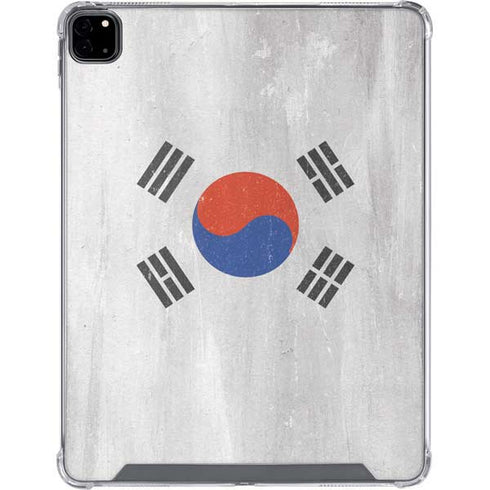 South Korean Flag Distressed iPad Pro 12.9in (2020) Clear Case
