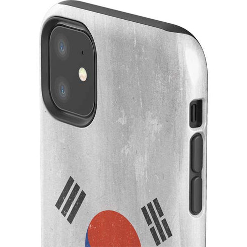 South Korean Flag Distressed iPhone 11 Impact Case