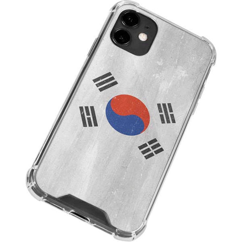 South Korean Flag Distressed iPhone 12 Mini Clear Case
