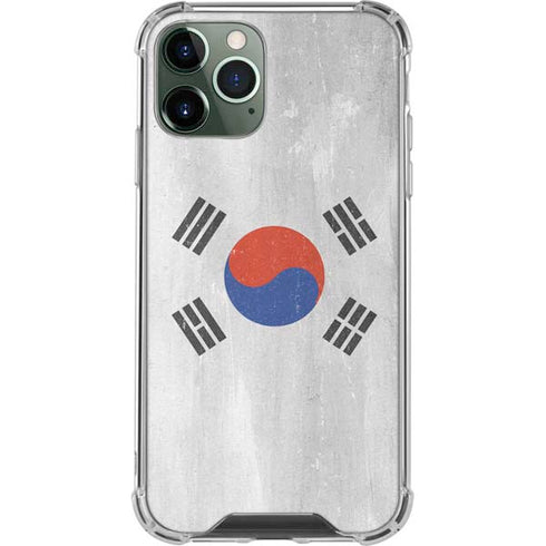 South Korean Flag Distressed iPhone 12 Pro Max Clear Case