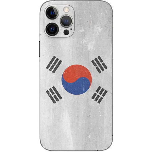 South Korean Flag Distressed iPhone 12 Pro Skin