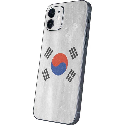 South Korean Flag Distressed iPhone 12 Skin