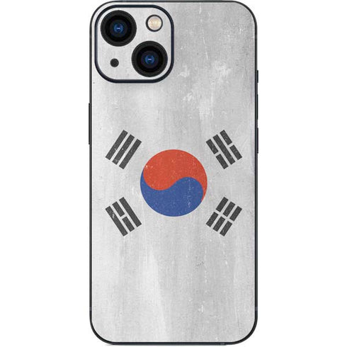 South Korean Flag Distressed iPhone 13 Mini Skin