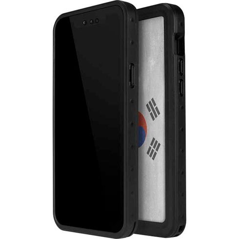 South Korean Flag Distressed iPhone 13 Mini Waterproof Case
