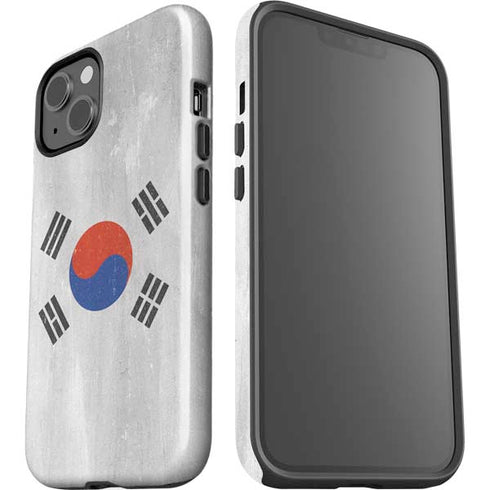 South Korean Flag Distressed iPhone 15 Plus Impact Case