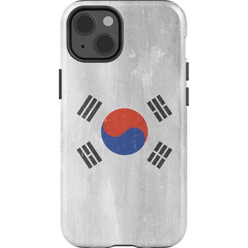 South Korean Flag Distressed iPhone 15 Impact Case