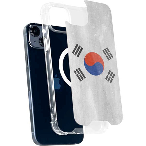 South Korean Flag Distressed iPhone 15 Plus MagSafe Case