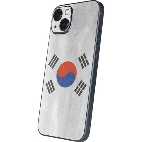 South Korean Flag Distressed iPhone 15 Plus Skin
