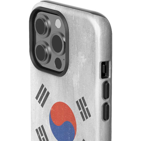 South Korean Flag Distressed iPhone 14 Pro Impact Case