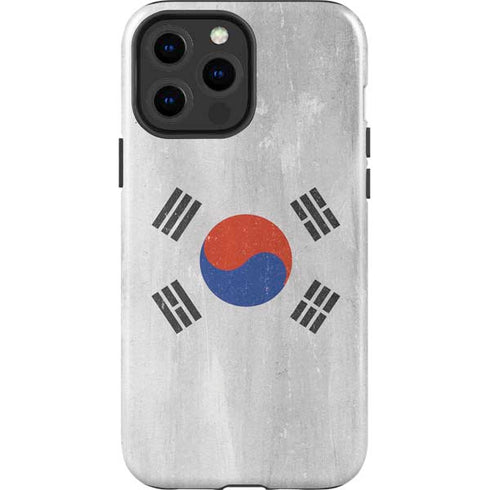 South Korean Flag Distressed iPhone 15 Pro Max Impact Case