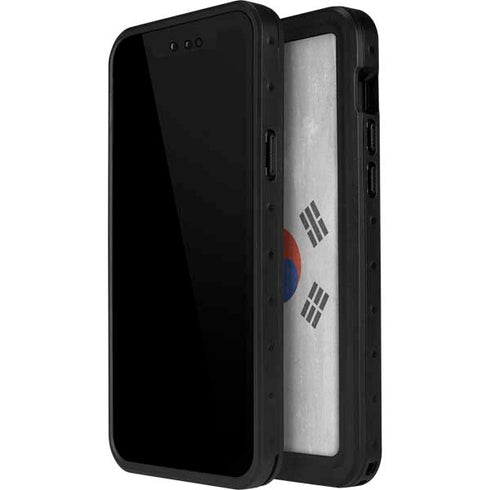 South Korean Flag Distressed iPhone 14 Pro Max Waterproof Case