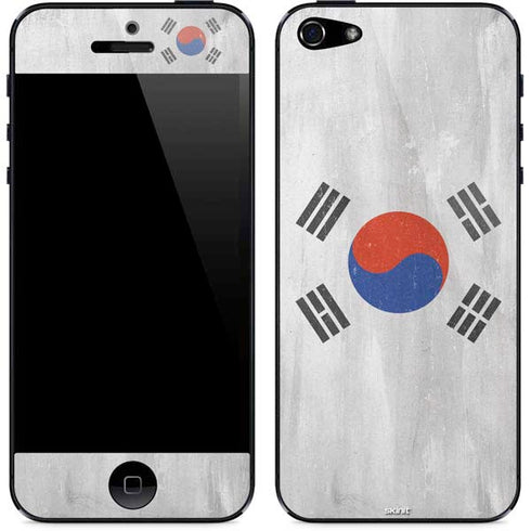 South Korean Flag Distressed iPhone 5/5s/5SE Skin
