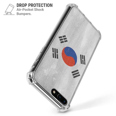 South Korean Flag Distressed iPhone 7/8 Plus Clear Case