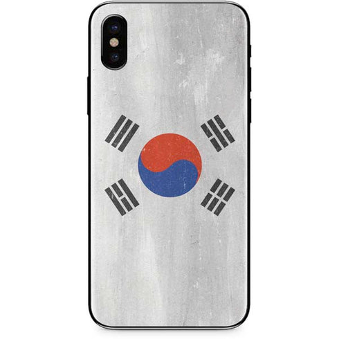 South Korean Flag Distressed iPhone X Skin