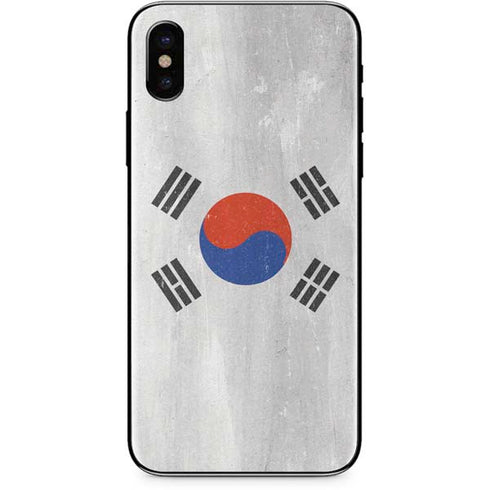 South Korean Flag Distressed iPhone XS Skin