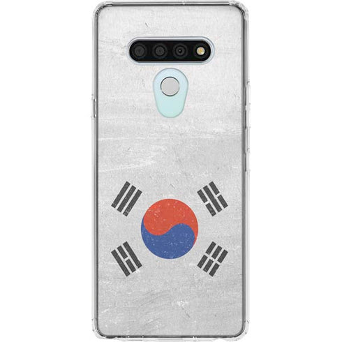 South Korean Flag Distressed LG Stylo 6 Clear Case