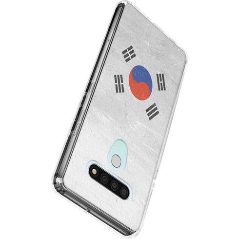 South Korean Flag Distressed LG Stylo 6 Clear Case