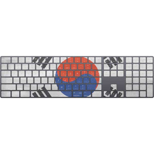 South Korean Flag Distressed Magic Keyboard with Numeric Keypad Skin