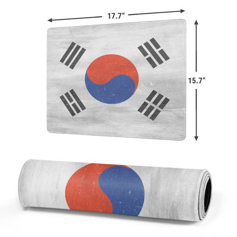 South Korean Flag Distressed Gaming Mouse Pad