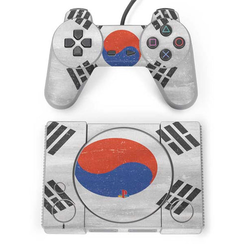 South Korean Flag Distressed PlayStation Classic Bundle Skin