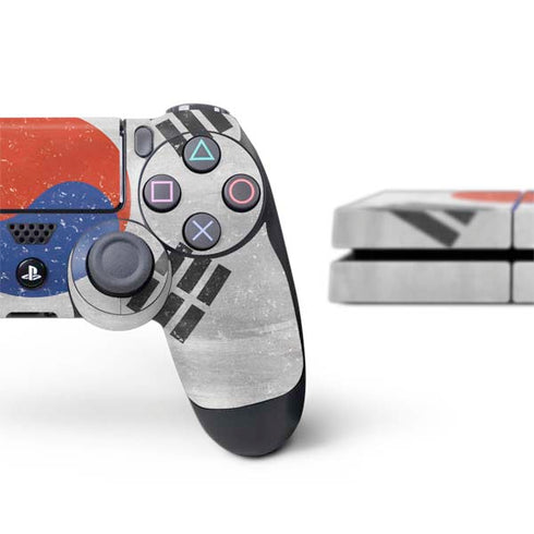 South Korean Flag Distressed PS4 Console and Controller Bundle Skin