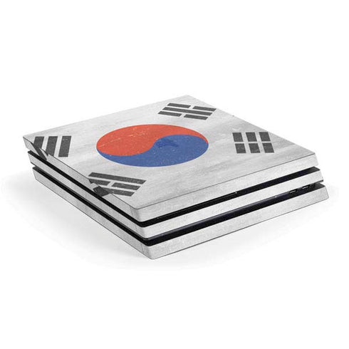 South Korean Flag Distressed PS4 Pro Console Skin